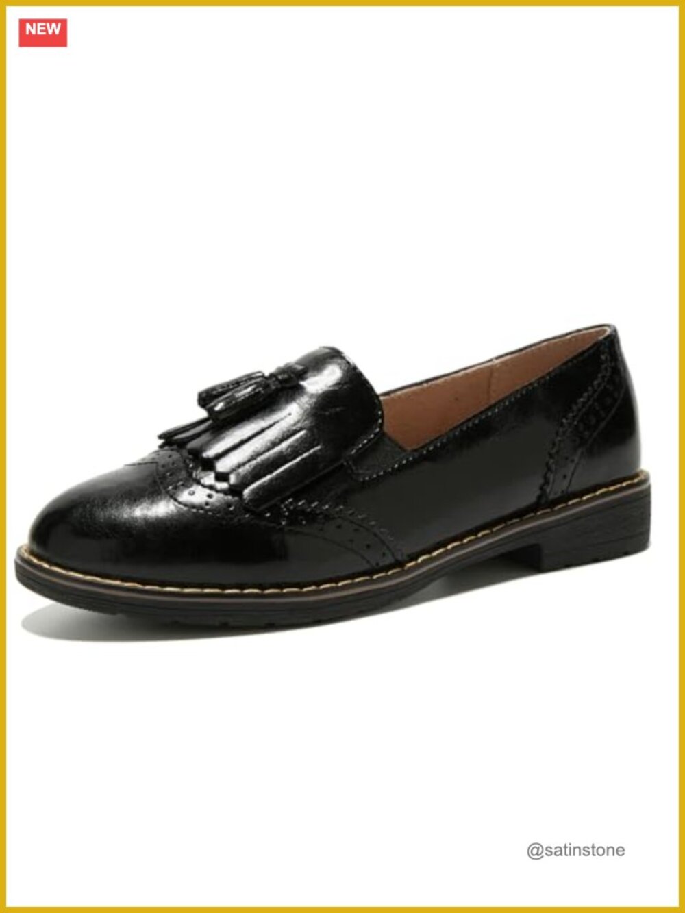 Leather Slip On Wingtip Oxfords Tassel Loafers Comfortable Dressy Shoes for Work